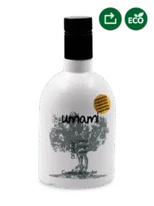 Aceite Umami Camins de Verdor. Primer día de cosecha. Verde y ECO - 500ml. 20 aceite oliva umami camins de verdor original botella blanca