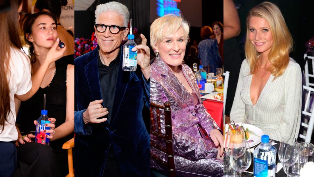 Diferentes celebrities consumiendo Agua Fiji.