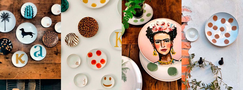 Platos decorativos de decoración para crear espacios únicos.