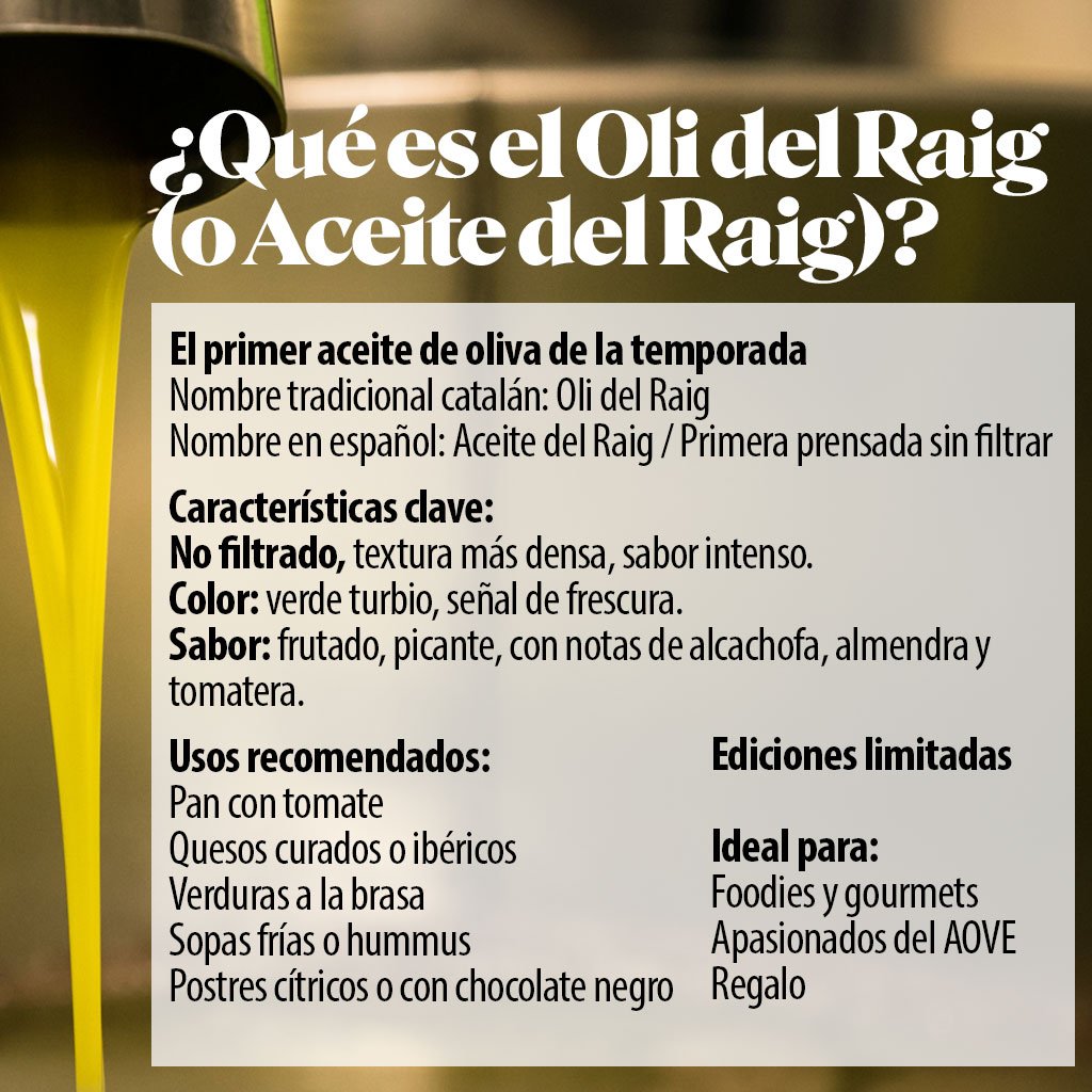 Infografía: ¿Qué es el Oli del Raig o Aceite del Raig y por qué todos lo quieren