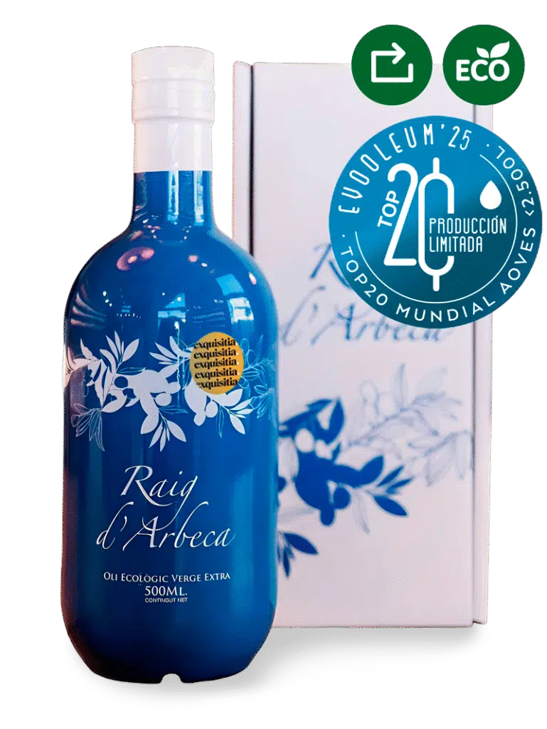 Pack Cata de Aceite de Oliva en Casa · 4 AOVEs Premium ideales para aprender a catar 14 Aceite Raig Arbeca Ecológico de Arbequina Gourmet