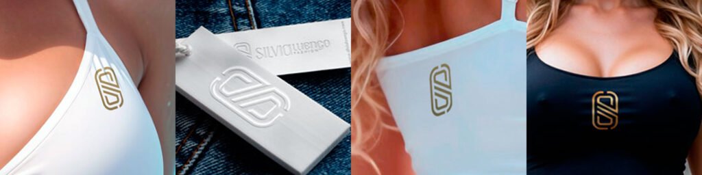 Aplicaciones del Logo Personal Silvia Luengo. Detalles y ejemplos.