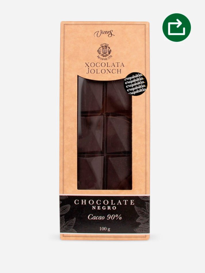 Chocolate gourmet negro 90% cacao, Jolonch Xocolata
