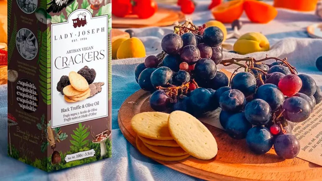 Crackers veganas Lady Joseph aperitivo gourmet vegano