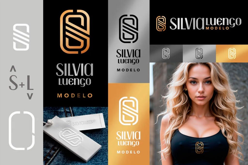 Desarollo del diseño de logotipo de marca personal para Silvia Luengo -Modelo.