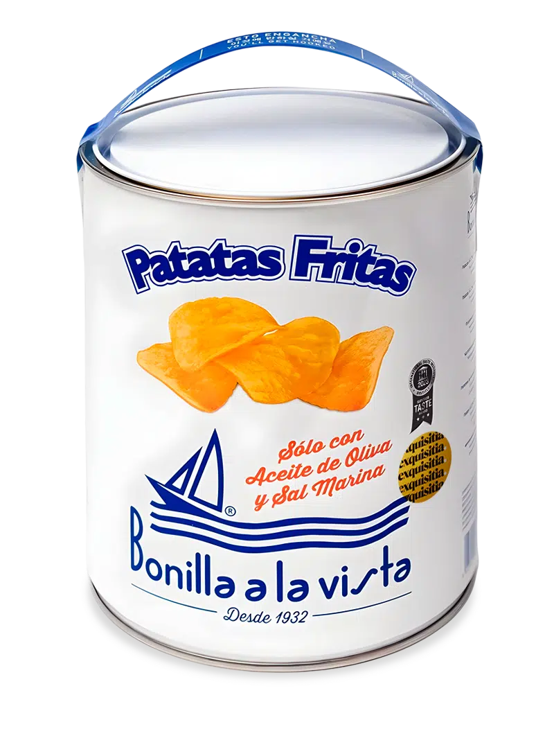 Patatas Bonilla a la Vista, fritas en Aceite de Oliva - Lata 500gr 13 Comprar Patatas bonilla a la vista en tu tienda gourmet online Exquisitia