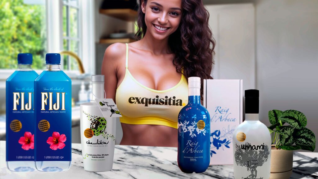 La modelo Rahel Kebede, con sus productos favoritos gourmet de Exquisitia.com