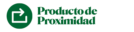 Sello de producto de proximidad con la tienda gourmet online Exquisitia.