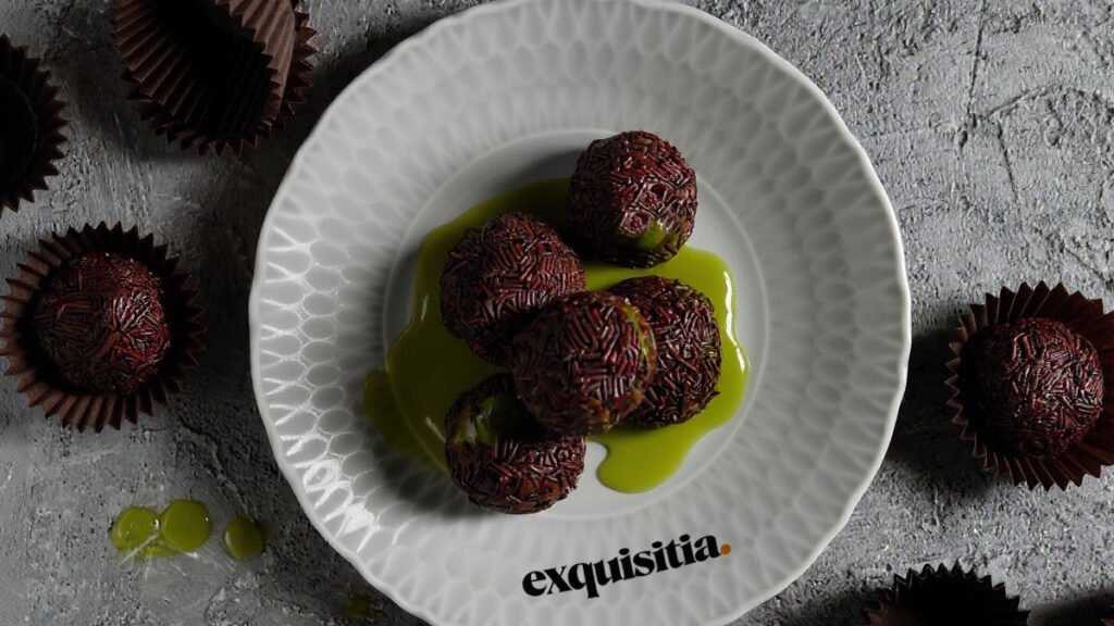 Trufas de chocolate negro con aceite de oliva virgen extra gourmet, un postre con aceite de oliva espectacular.