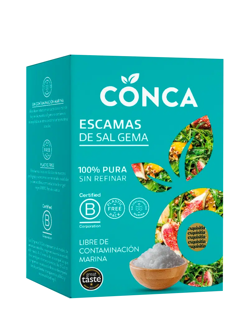 Sal en Escamas Conca Organics - Pura y sin refinar - 125grs 13 Comprar Sal en Escamas Conca Organics. Sal gema pura y sin refinar en exquisitia