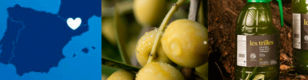 Origen Aceite Les Trilles de Bellaguarda Virgen Extra de Arbequina, AOVE de Lleida