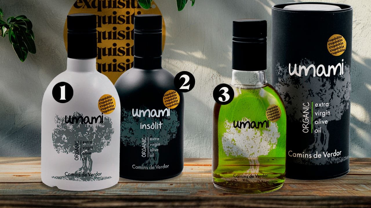 Colección de aceites Umami Camins de Verdor – AOVE ecológico premium en Exquisitia.com
