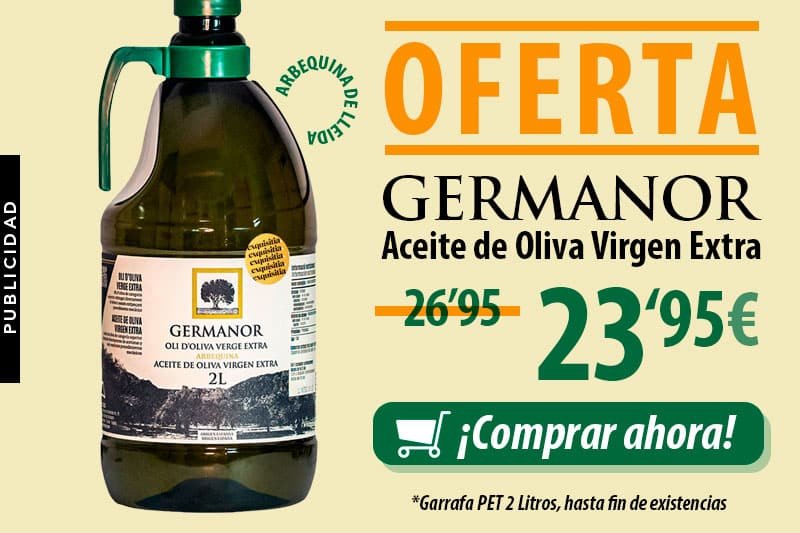 Oferta Aceite de Oliva Virgen Extra Germanor 2L · Arbequina de Lleida | Exquisitia