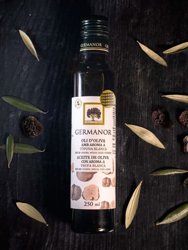 Aceite oli Germanor con trufa blanca aromatizado, en Exquisitia