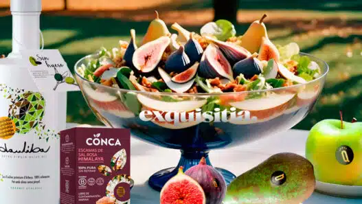 Receta de Ensalada Gourmet con Fruta ECO de temporada: Higos, Peras y Manzanas de Lleida