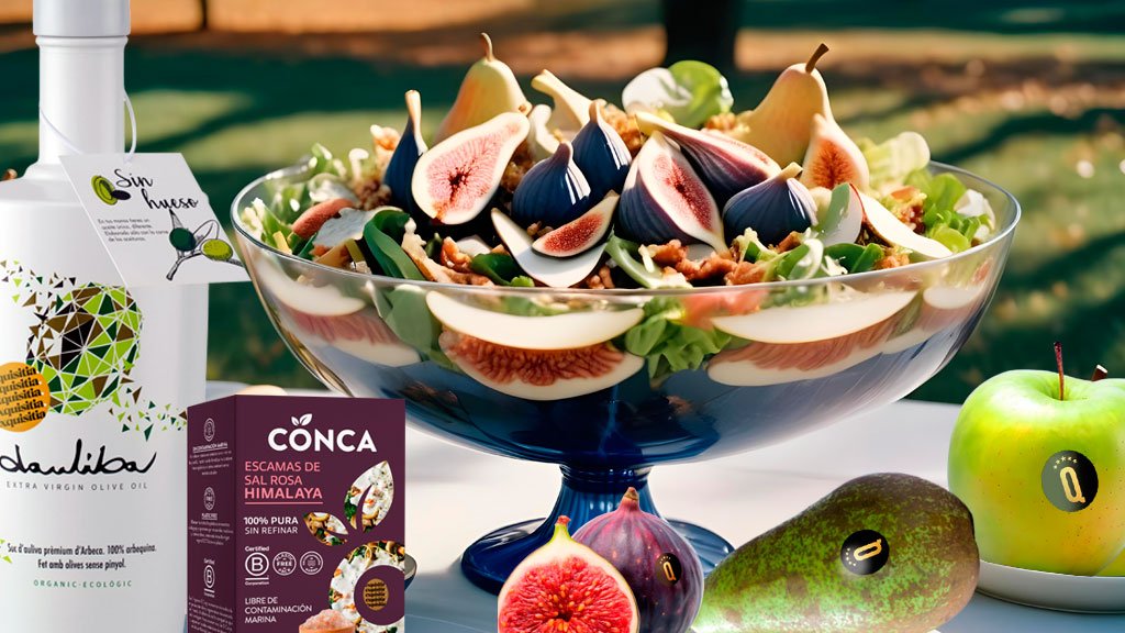 Fruta ecológica de Lleida: sabor, salud y sostenibilidad en tu mesa 19 Receta de Ensalada Gourmet con Fruta ECO de temporada: Higos, Peras y Manzanas de Lleida