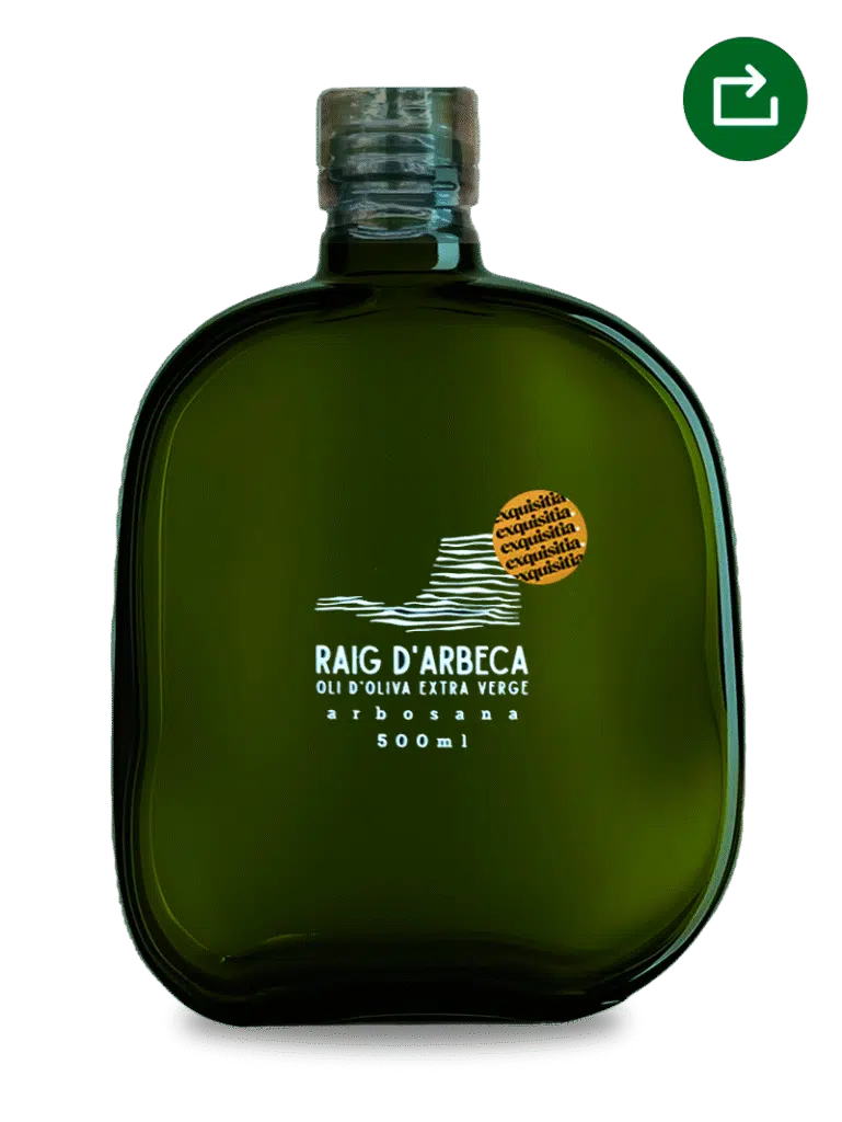 Pack Cata de Aceite de Oliva en Casa · 4 AOVEs Premium ideales para aprender a catar 16 Aceite Arbosana Raig d'Arbeca Premium, AOVE gourmet de producción limitada en botella de diseño de 500ml