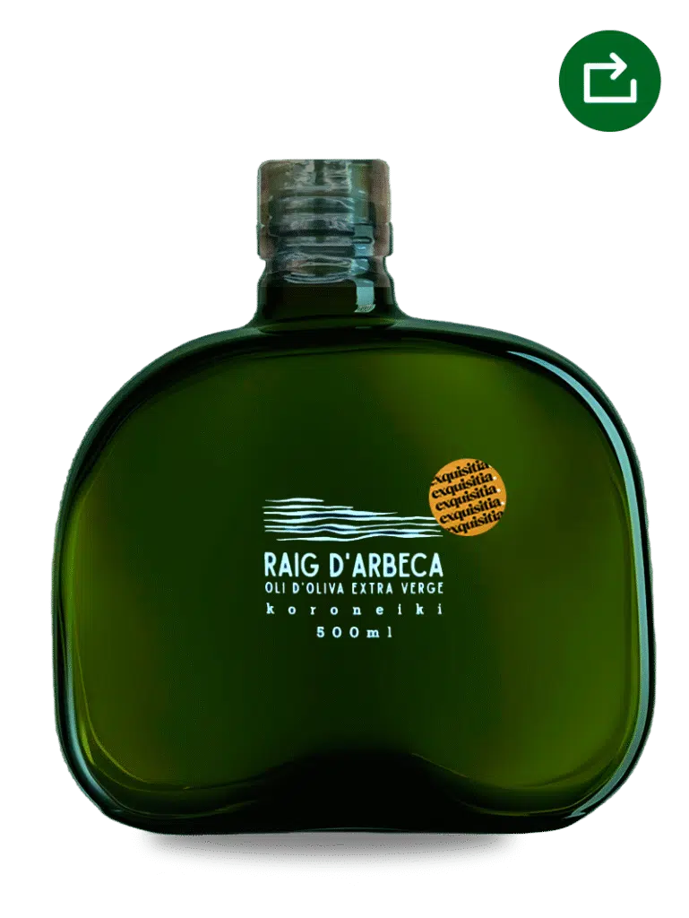 Pack Cata de Aceite de Oliva en Casa · 4 AOVEs Premium ideales para aprender a catar 15 Aceite Koroneiki Raig d'Arbeca Premium, AOVE gourmet de producción limitada en botella de diseño de 500ml