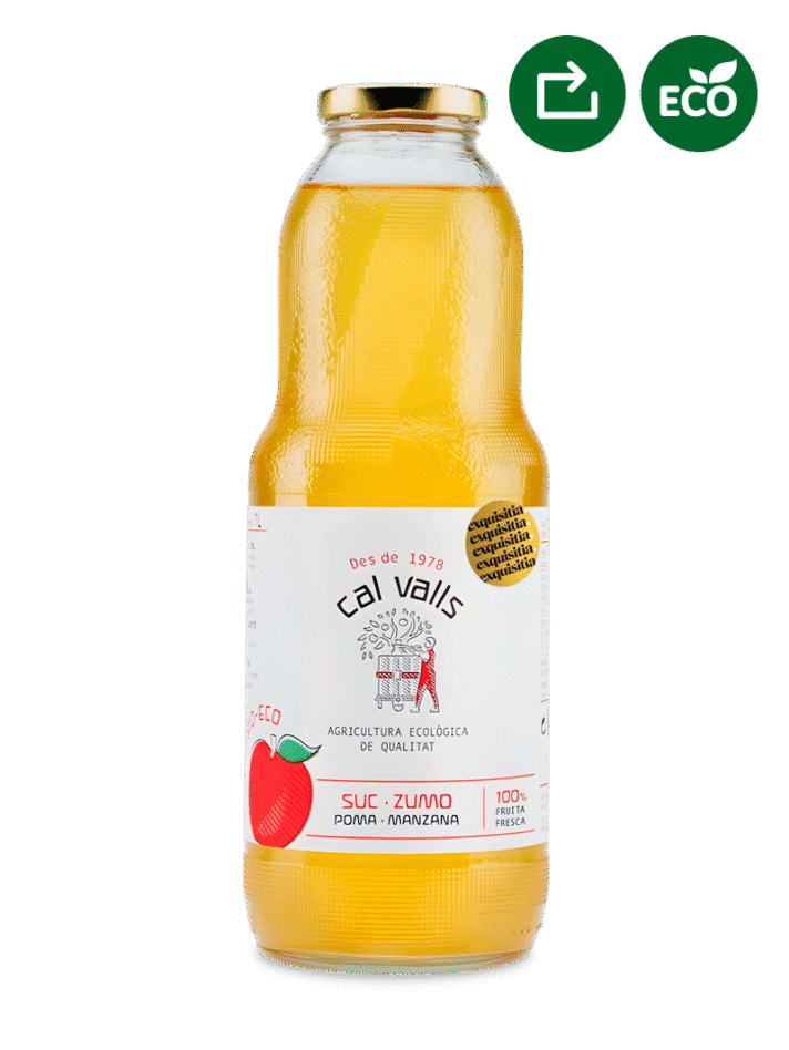 Cal Valls, zumo de manzana ecológico, 1L