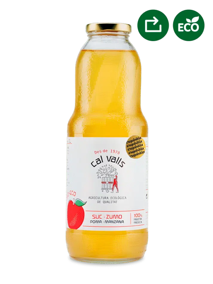 Cal Valls, zumo de manzana ecológico, 1L
