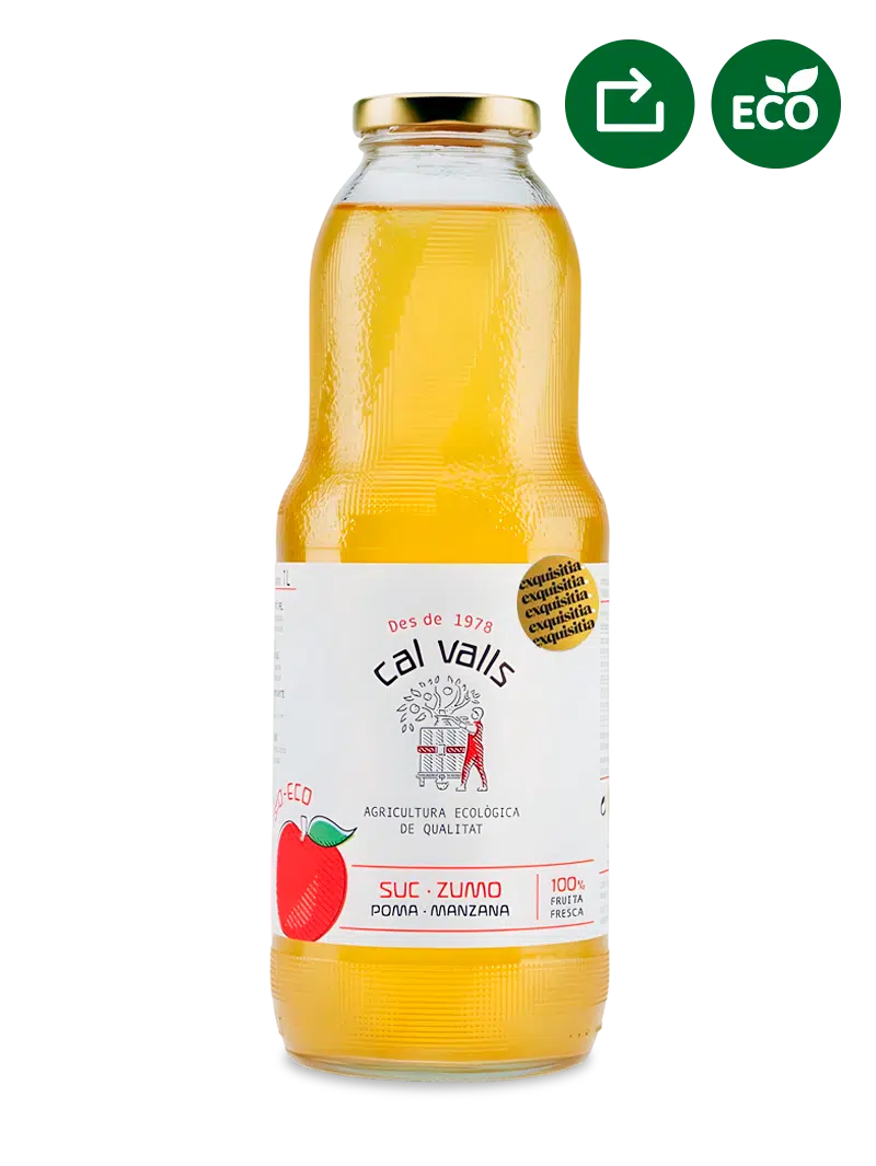 Cal Valls, zumo de manzana ecológico, 1L