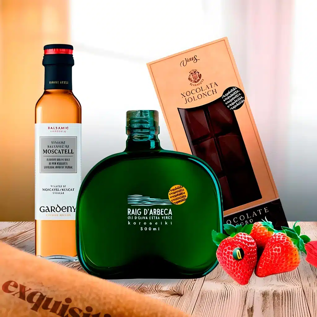 Regalos Día del Padre 2026: Ideas Gourmet Exquisitas y Saludables 16 Pack regalo gourmet saludable con aceite premium, chocolate negro y fresones ecológicos